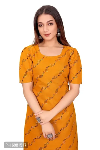 Womens Cotton Material Printed kurta for women | Straight Cut kurti | Readymade Womens and Girls Casual Wear Kurti Kurta-thumb2