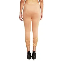 Nude Viscose Self Design Trousers   Capris For Women-thumb3