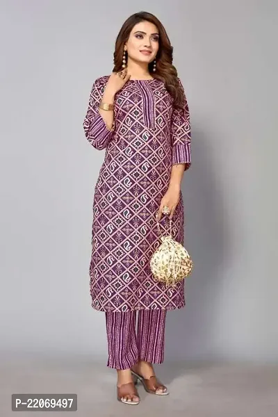 Stylish Fancy Designer Cotton Blend Kurta With Bottom Wear Set For Women