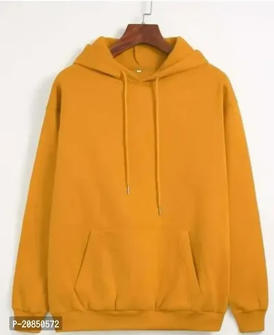 Stylish Yellow Fleece Solid Sweatshirt For Women