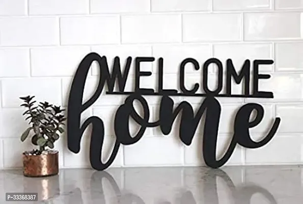 Stylish Black Welcome Home Sign MDF Sun board Large Black For Hanging