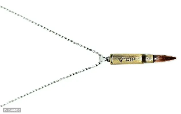 Dynamic Retail Global Bullet Locket Pendant Necklace Chain Jewellery for Men  Boys Fashion BLT426