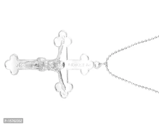 Dynamic Retail Global Jesus Cross Chain Christian Locket Pendant Necklace Religious Jewellery TRX2