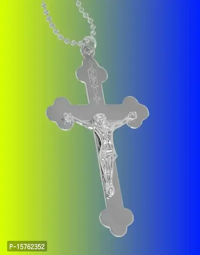 Dynamic Retail Global Jesus Cross Chain Christian Locket Pendant Necklace Religious Jewellery TRX2-thumb2