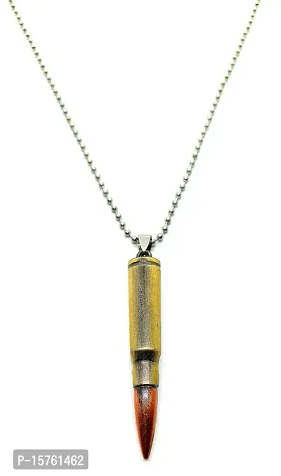 Dynamic Retail Global Bullet Locket Pendant Necklace Chain Jewellery for Men  Boys Fashion BLT353-thumb4