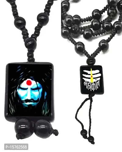 Dynamic Retail Global Mahakal Shiva Religious Locket Cotton Dori Pendant Mahadev Onyx Beads Mala 1848NX-thumb4