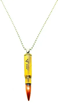 Dynamic Retail Global Bullet Locket Pendant Necklace Chain Jewellery for Men  Boys Fashion BLT265-thumb3