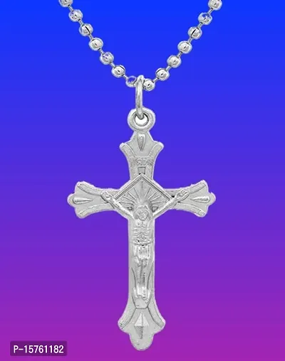 Dynamic Retail Global Jesus Cross Chain Christian Locket Pendant Necklace Religious Jewellery CX438-thumb3