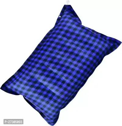 Comfortable Inflatable Checked Air Pillow For Travel Blue