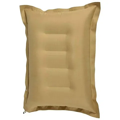 WONDERLOOK Cotton Travel Pillow Ultra Light Inflatable Dual Color Air Pillow, Standard, Grey, Pack of 1