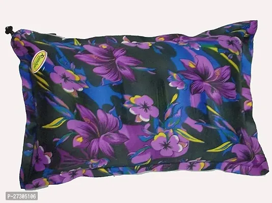 Comfortable Inflatable Floral Print Air Pillow For Travel Multicolored