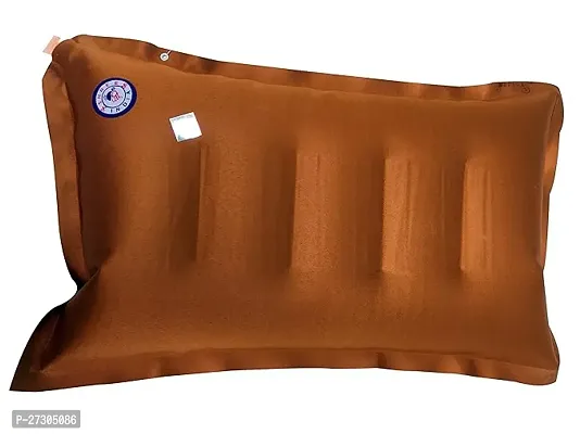 Comfortable Inflatable Solid Air Pillow For Travel Brown