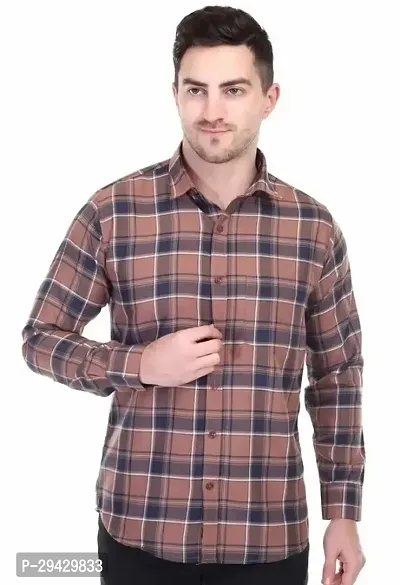 Casual Cotton Checked Shirt for Men-thumb0