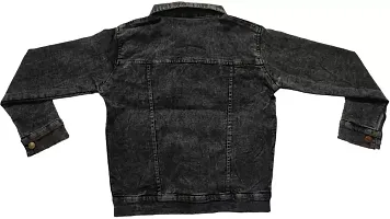 Stylish Black Denim Jacket For Ladies-thumb1