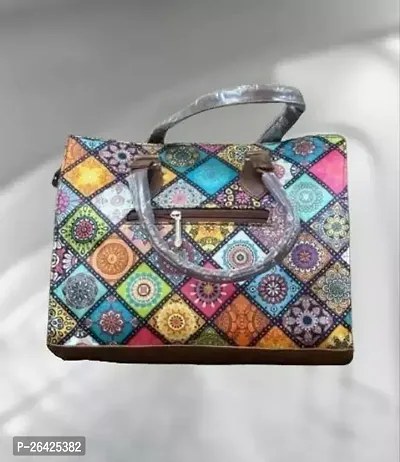 Stylish Multicoloured PU Printed Handbags For Women