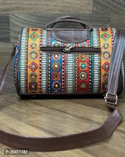 Stylish Multicoloured PU Printed Sling Bags For Women