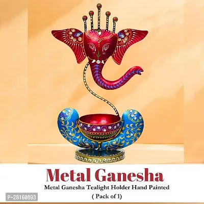 Metal Ganesh T Light Decorative