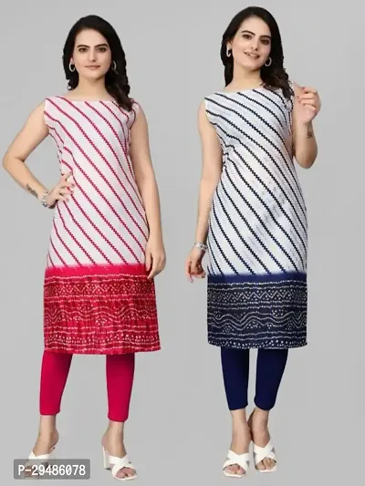 Fancy Crepe Kurtas For Women Pack Of 2-thumb0