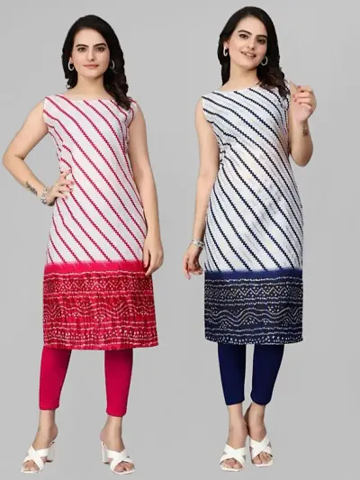 Fancy Crepe Kurtas For Women Pack Of 2