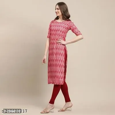 Stylish A-Line Multicoloured Printed Crepe Kurti For Women-thumb2