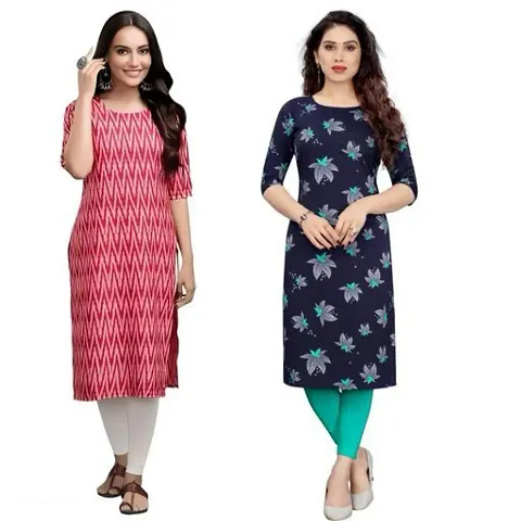 Beautiful Crepe Stitched Kurta for Women Pack of 2