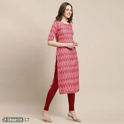 Stylish A-Line Multicoloured Printed Crepe Kurti For Women-thumb3