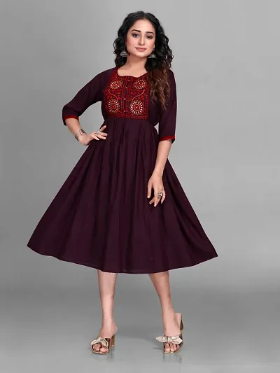 Stylish Anarkali Crepe Kurti For Women