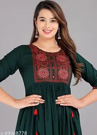 Stylish Anarkali Multicoloured Printed Crepe Kurti For Women-thumb2