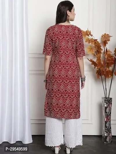 Stylish Maroon Crepe Stitched Kurta For Women-thumb3