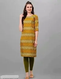 Stylish Yellow Crepe Stitched Kurta For Women-thumb1