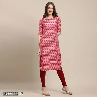 Stylish A-Line Multicoloured Printed Crepe Kurti For Women