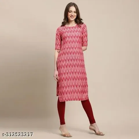 Stylish Crepe Straight Printed Kurta