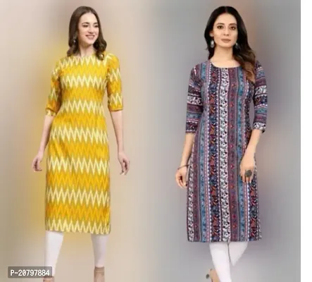 Fancy Crepe Kurtis for Women Pack Of 2-thumb0