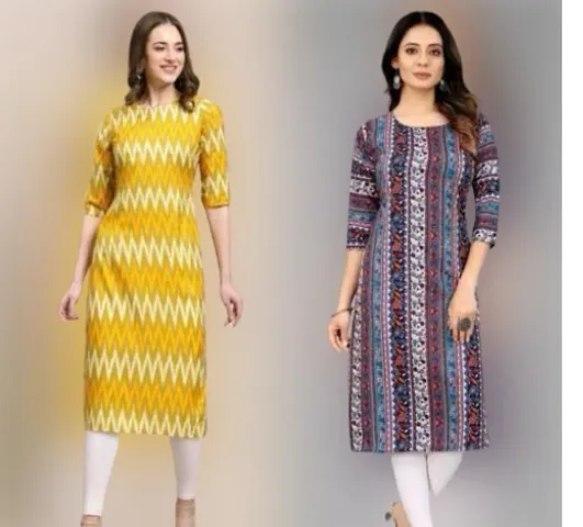 Fancy Crepe Kurtis for Women Pack Of 2