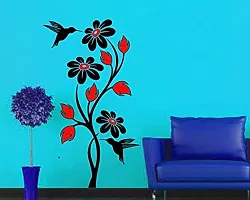 Tree with Kingfisher Removable Decor Wall Decal Beautiful Sticker for Home Dedcoration Living Room(PVC Vinyl SelF Adhesive )-thumb1