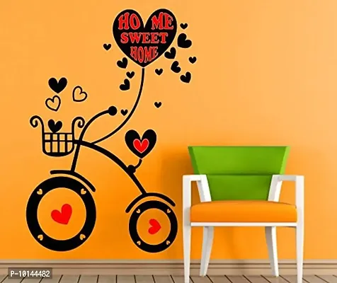 Home Sweet Home with Bicycle Wall Sticker  Decal-thumb0