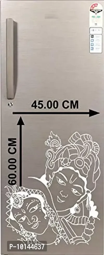 Madhuban D?cor waterproofe Fridge Sticker (PVC Vinyl,Multicolor,size61x131cm)-thumb3