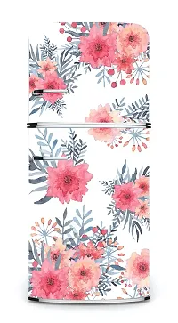 Madhuban Decor Decorative Flower Fridge Sticker (Multicolor PVC Vinyl)_FS30-thumb1