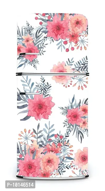 Madhuban Decor Decorative Flower Fridge Sticker (Multicolor PVC Vinyl)_FS30-thumb2