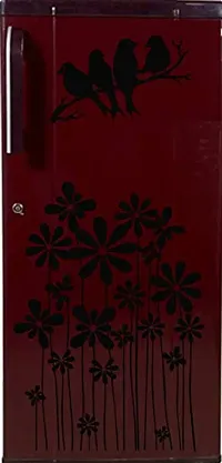 Madhuban D?cor Decorative Black waterproofe Fridge Sticker (PVC Vinyl,Multicolor,size61x131cm)-thumb2