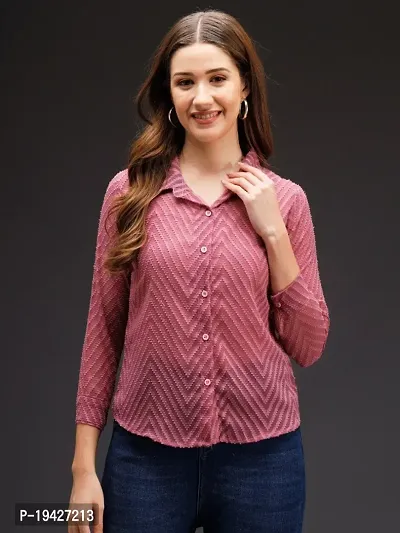 Classic Georgette Solid Shirt for Women's