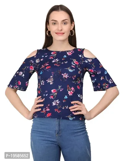 Classic Crepe Printed Tops for Women's
