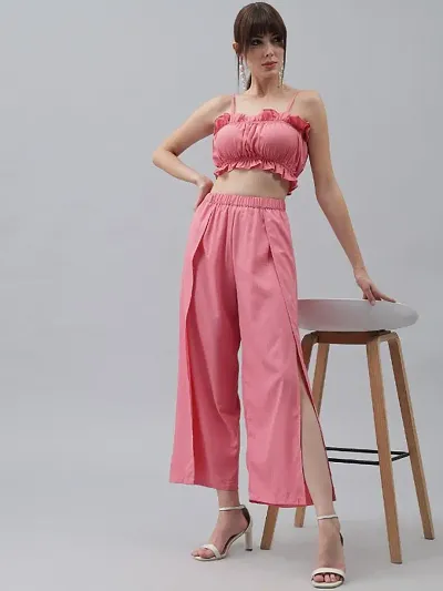 Classic Crepe Solid Co-ord Sets for Women