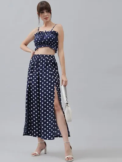 Classic Crepe Solid Co-ord Sets for Women