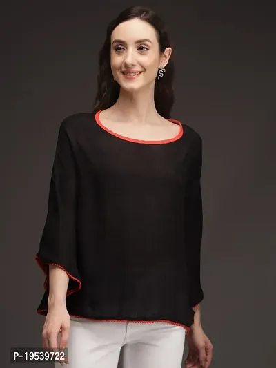 Classic Crepe Solid Tops for Women's