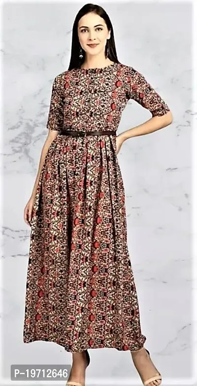 Classic Crepe Printed Dresses for Women-thumb0