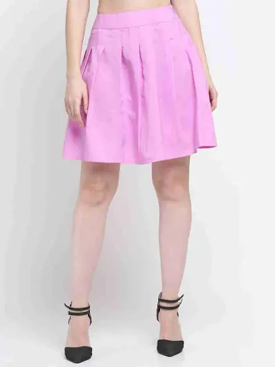 Classic Crepe Solid Skirt for Women