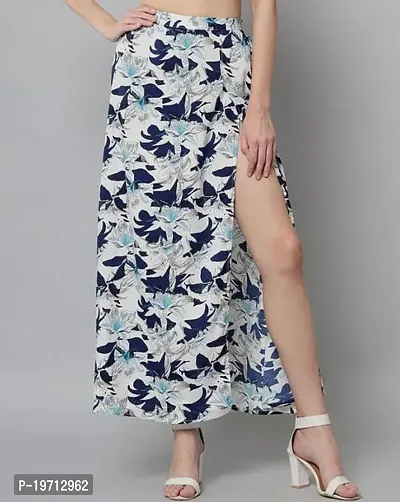 Classic Crepe Printed Skirts for Women-thumb0