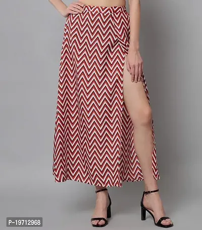 Classic Crepe Printed Skirts for Women