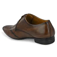 Stylish Premium Leather Brown Derby Lace-Up Office Party Ethnic Wear Mens Formal Shoes-thumb3